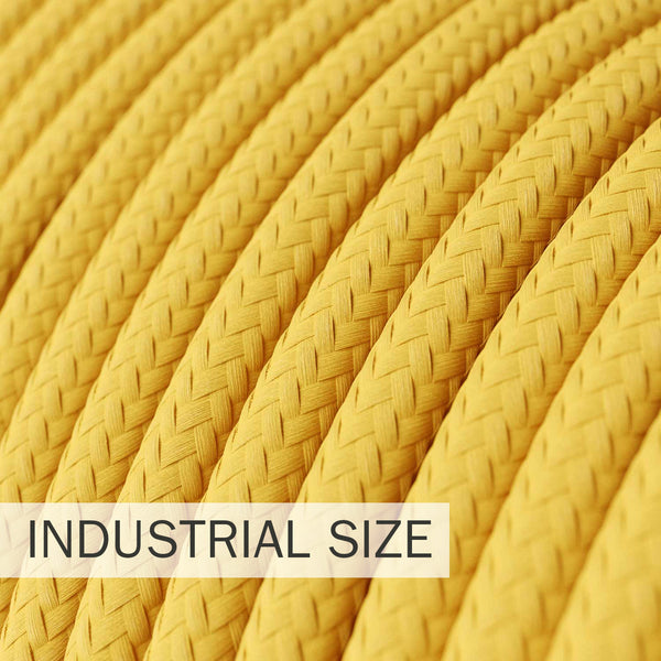 Cable redondo tejido en amarillo - RM10