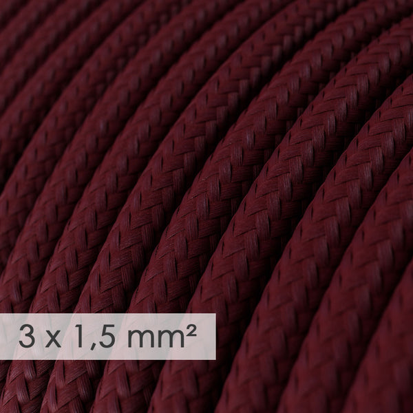 Cable redondo cal. 14 tejido en Burdeos - RM19