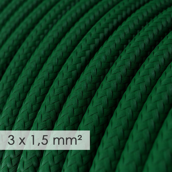 Cable redondo cal. 14 tejido en verde oscuro - RM21