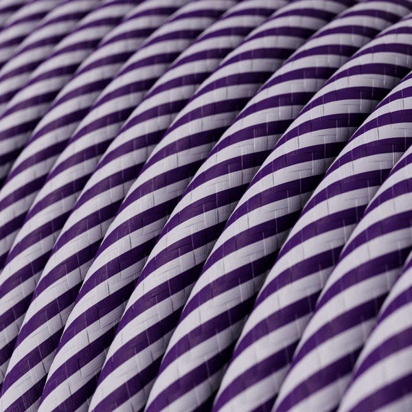 Cable redondo tejido en lila y púrpura - ERM52