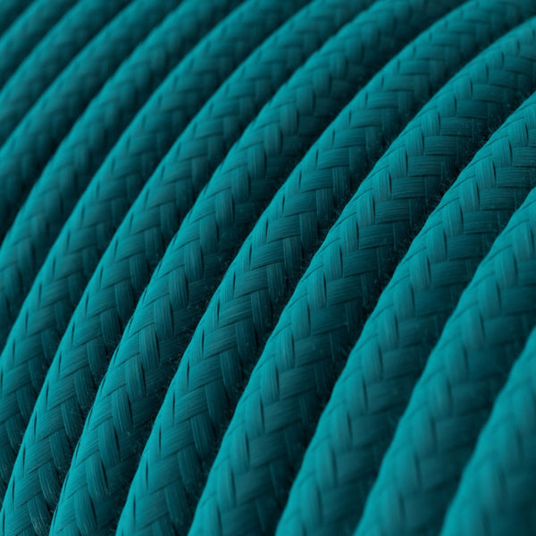 Cable redondo tejido en algodón azul Cielo - RC21