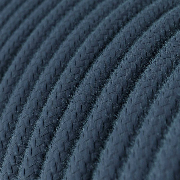 Cable redondo tejido en algodón gris piedra - RC30