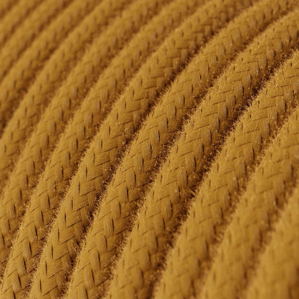 Cable redondo tejido en algodón miel dorado - RC31