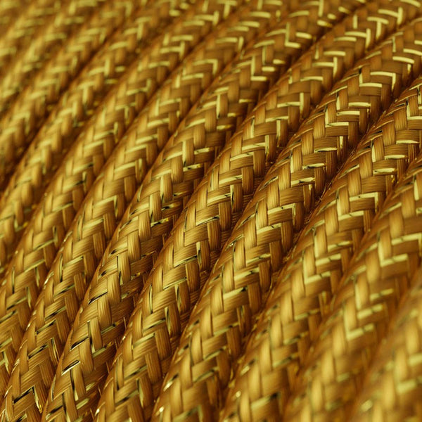 Cable redondo tejido en dorado brillante - RL05