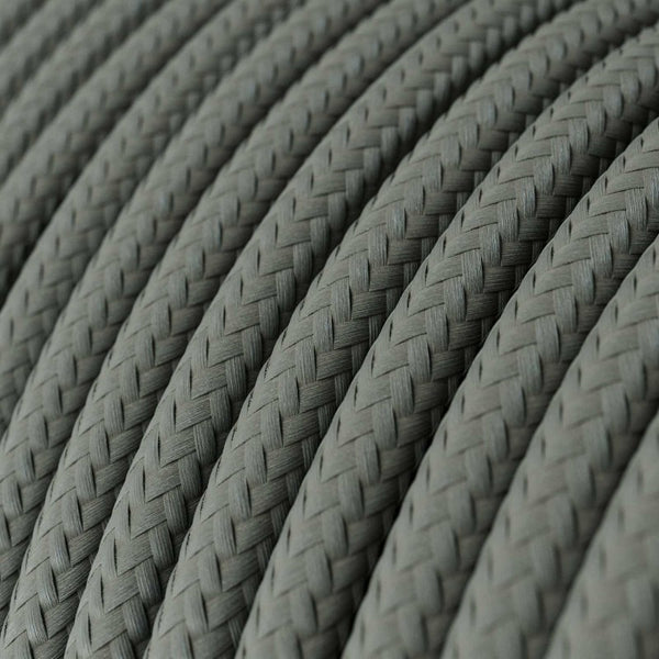 Cable redondo tejido en gris - RM03