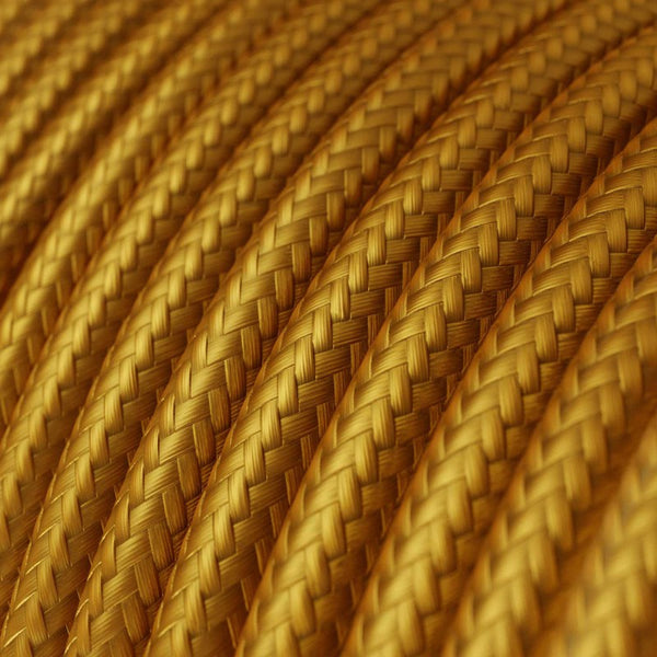 Cable redondo tejido en dorado - RM05