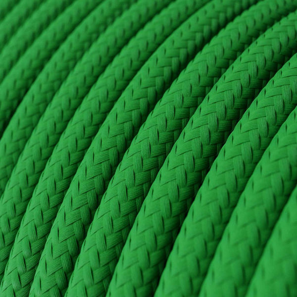 Cable redondo tejido en verde - RM06