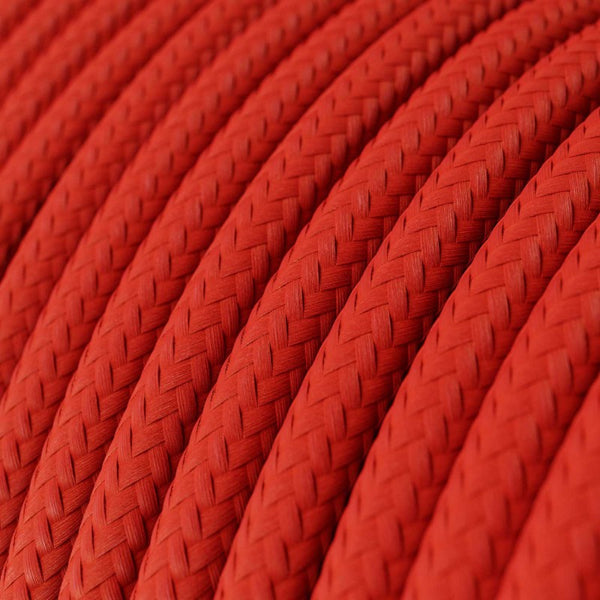 Cable redondo tejido en rojo - RM09