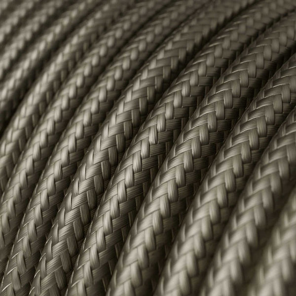 Cable redondo tejido en gris oscuro - RM26
