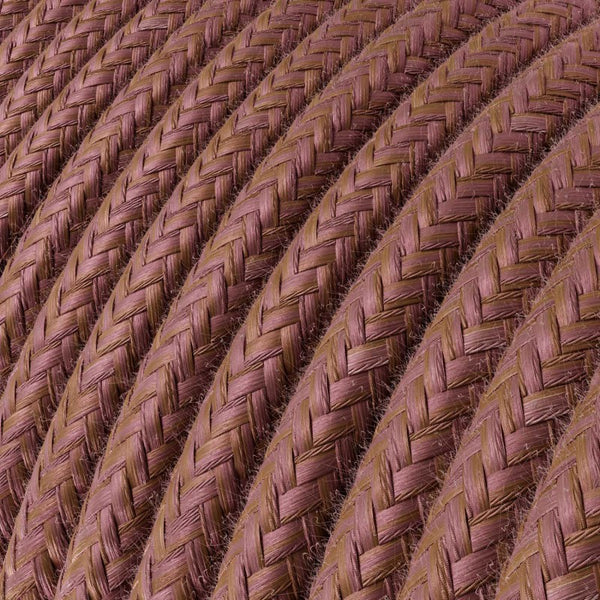 Cable redondo tejido en algodón marsala - RX11