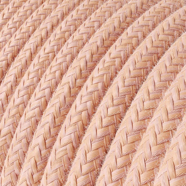 Cable redondo tejido en algodón salmón - RX13