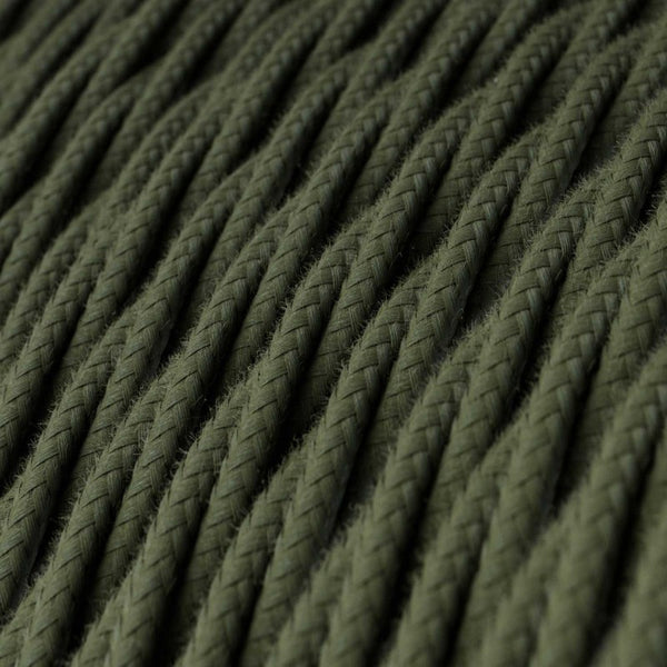 Cable trenzado algodón verde gris - TC63