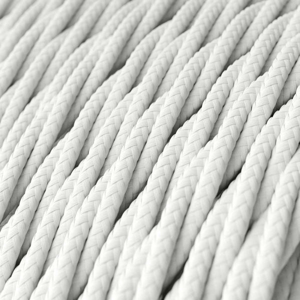 Cable trenzado tejido de blanco - TM01