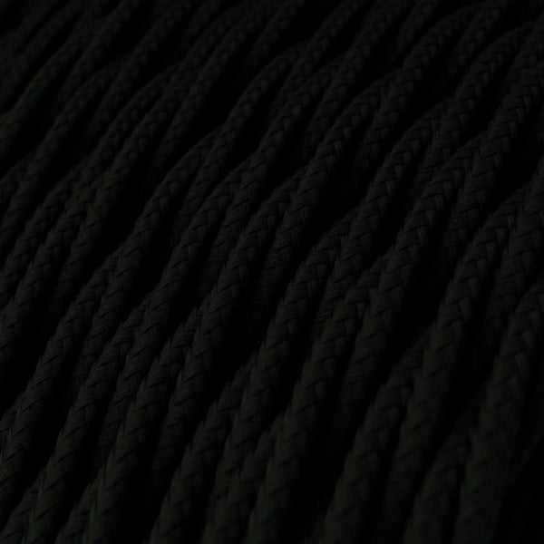 Cable trenzado tejido de negro - TM04