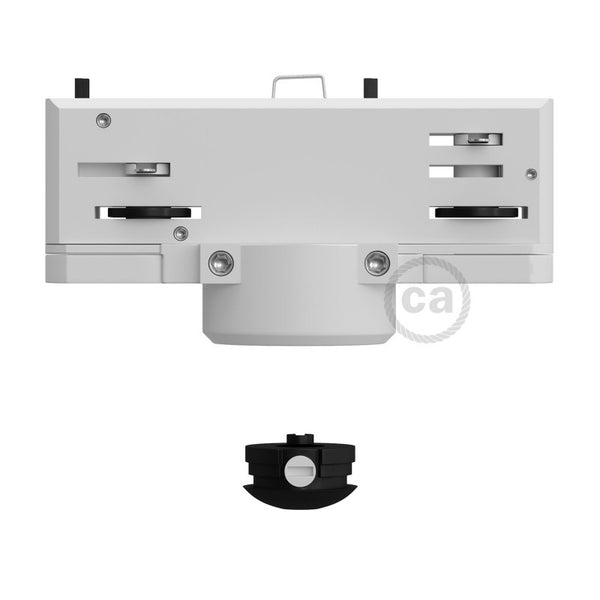 Multi-adaptador suspensión Eutrac para riel electrificado trifásico blanco