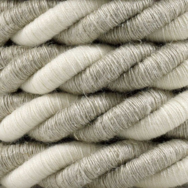 Cordón XL ø16mm tejido en lino y algodón naturales